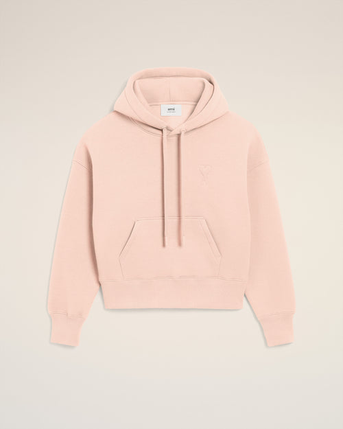                                 Pink Cotton Ami De Coeur Hoodie - 3                             - Ami Paris