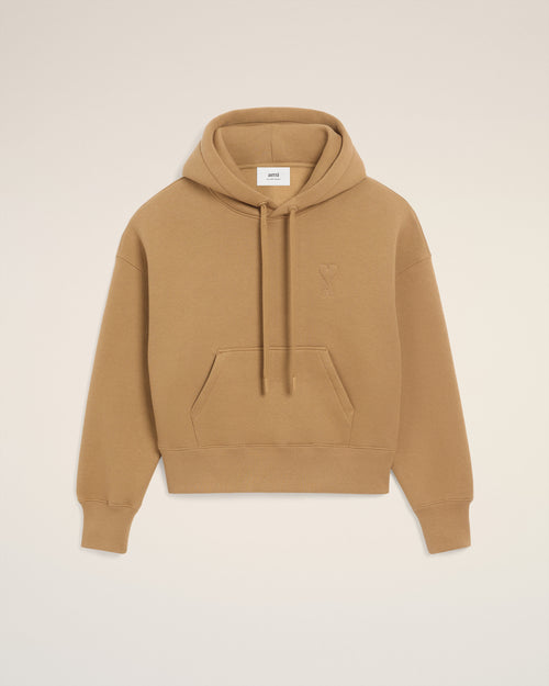                                 Brown Cotton Ami De Coeur Hoodie - 3                             - Ami Paris
