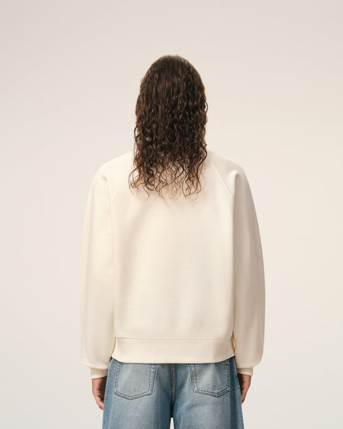 White Cotton Embossed Ami De Coeur Sweatshirt - 5 - Ami Paris