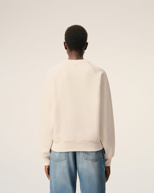 Sudadera con relieve Ami de Cœur de algodón blanco - 11 - Ami Paris