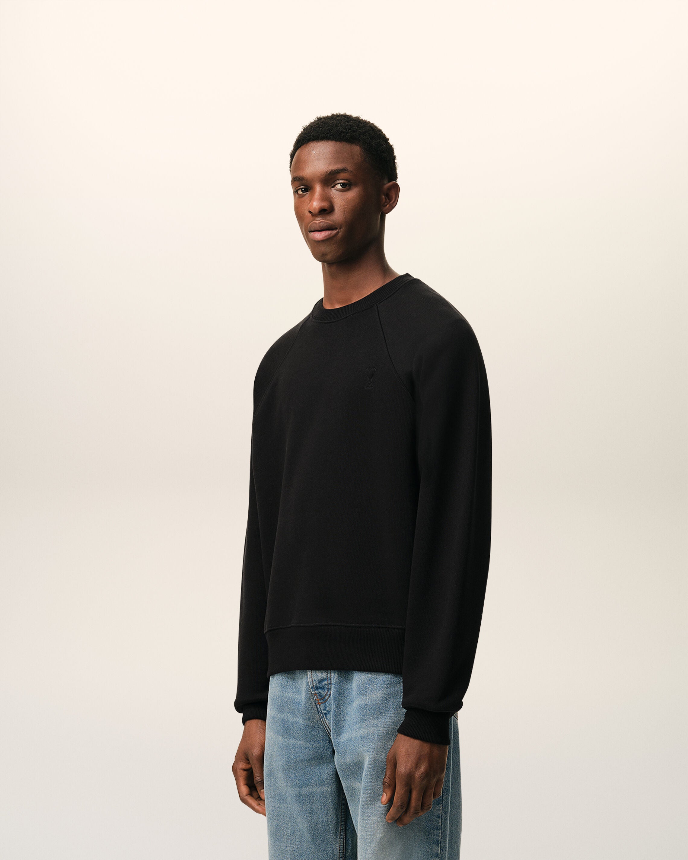 ブラック コットン Ami De Coeur スウェットシャツ ブラック | AMI PARIS