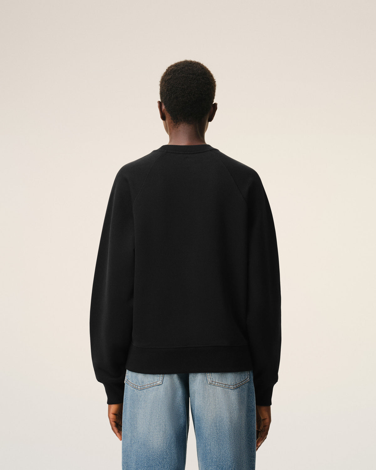Sudadera Ami de Cœur de algodón negra con relieve - 11
