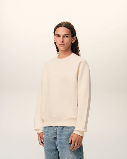 White Cotton Embossed Ami De Coeur Sweatshirt - Man - 6 - AMI Paris - Ami Paris