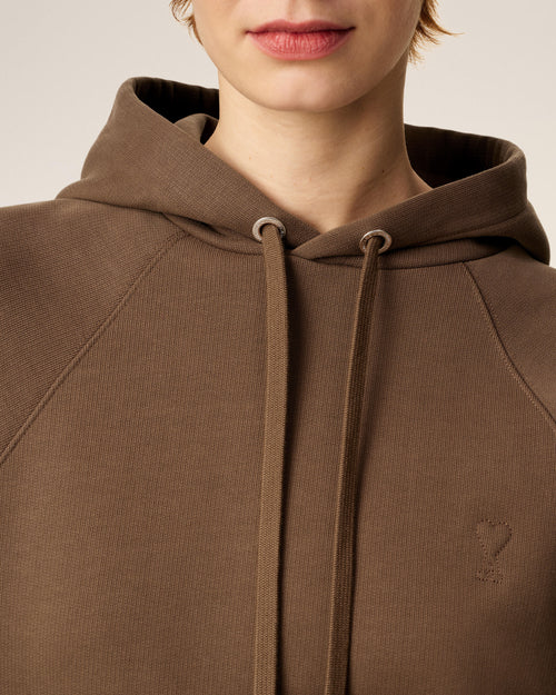 Hoodie Marron Ami De Coeur En Coton - 10 - Ami Paris