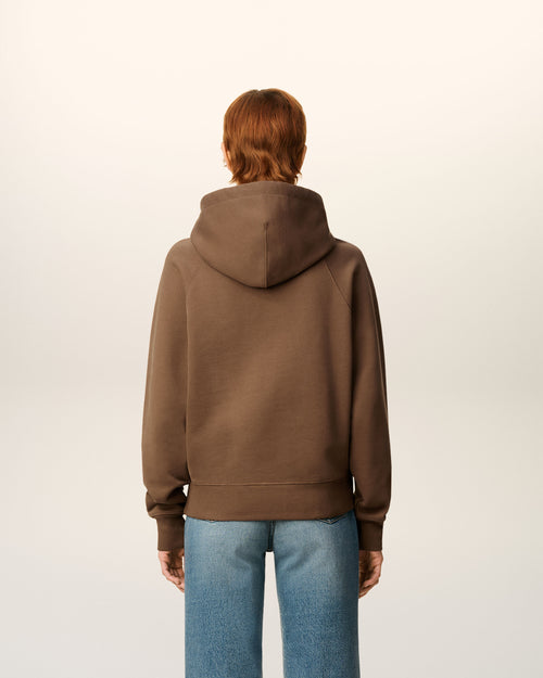 Hoodie Marron Ami De Coeur En Coton - 11 - Ami Paris