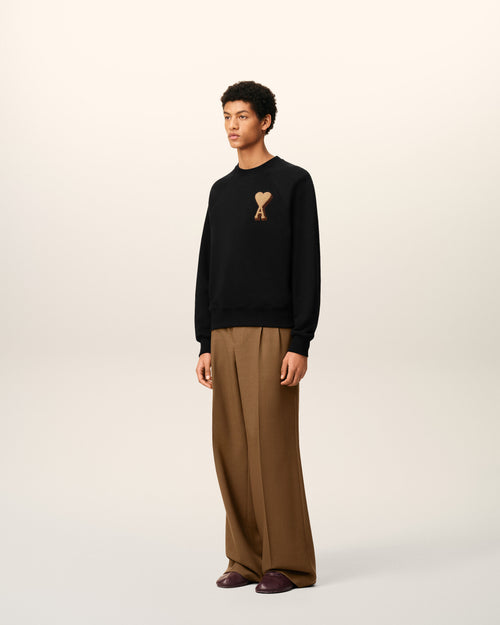Black Cotton Ami De Coeur Sweatshirt - 6 - Ami Paris