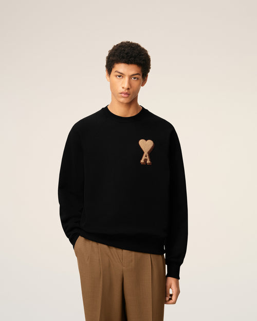 Black Cotton Ami De Coeur Sweatshirt - 3 - Ami Paris