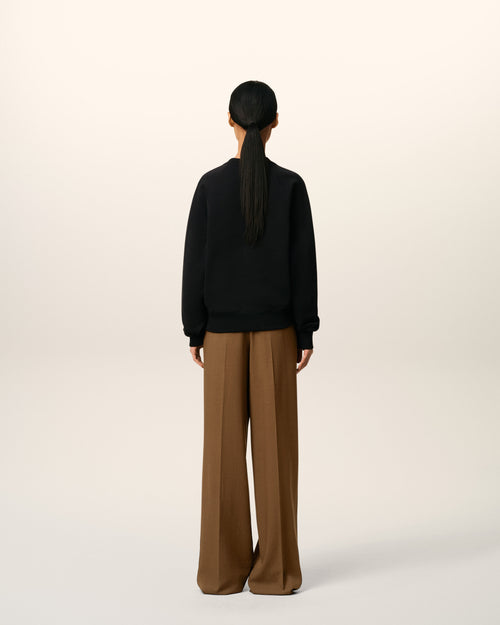 Black Cotton Ami De Coeur Sweatshirt - 11 - Ami Paris