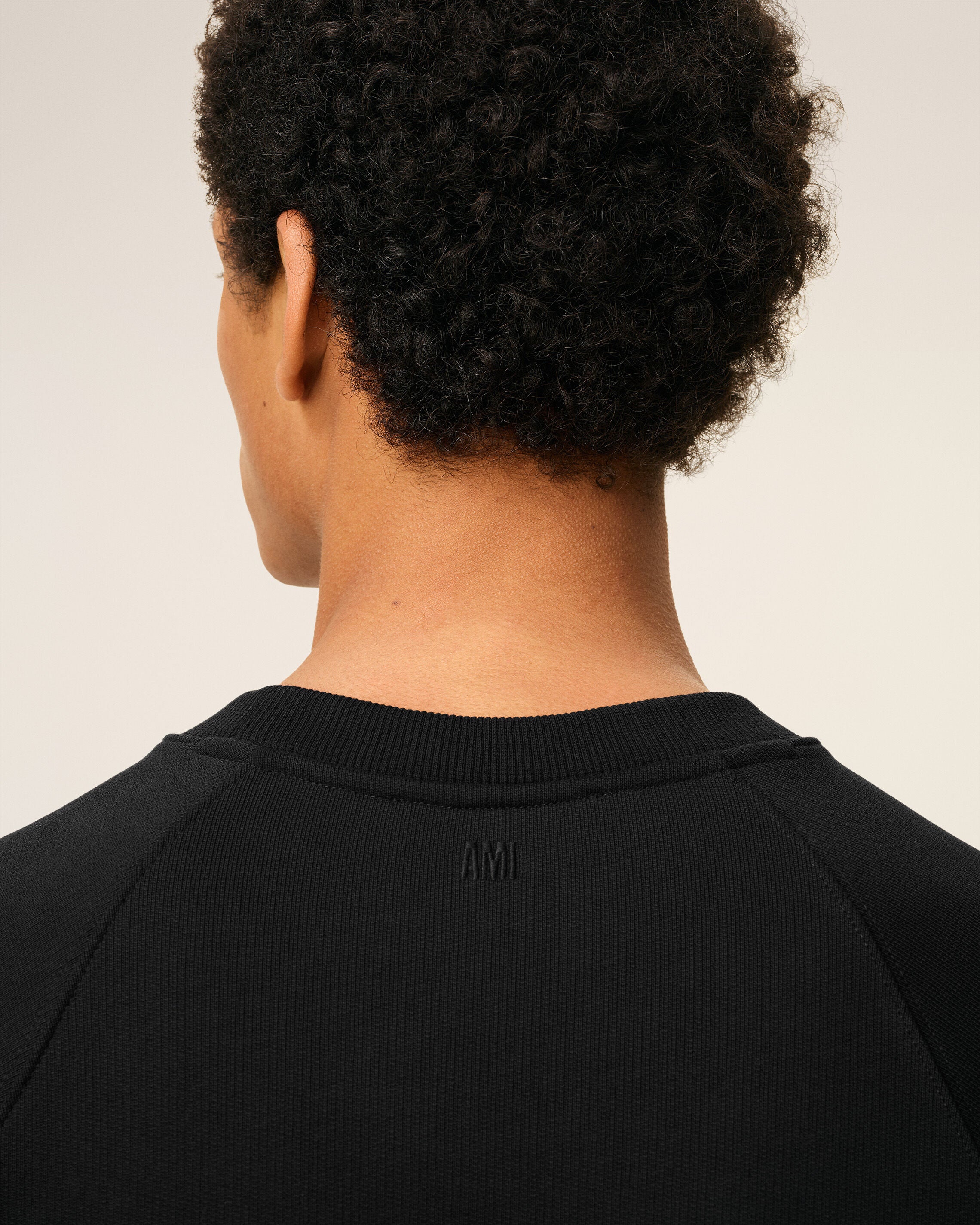 BLACK Black Cotton Ami De Coeur Sweatshirt | AMI PARIS