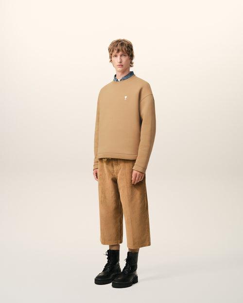 Felpa Ami de Coeur in cotone marrone - 6 - Ami Paris