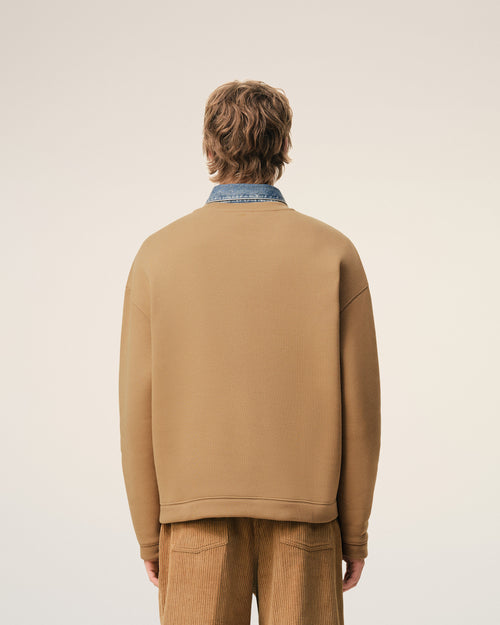 Felpa Ami de Coeur in cotone marrone - 5 - Ami Paris