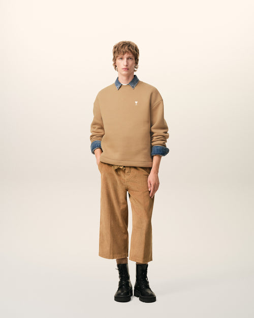 Ami De Coeur Sweatshirt aus brauner Baumwolle - 1 - Ami Paris