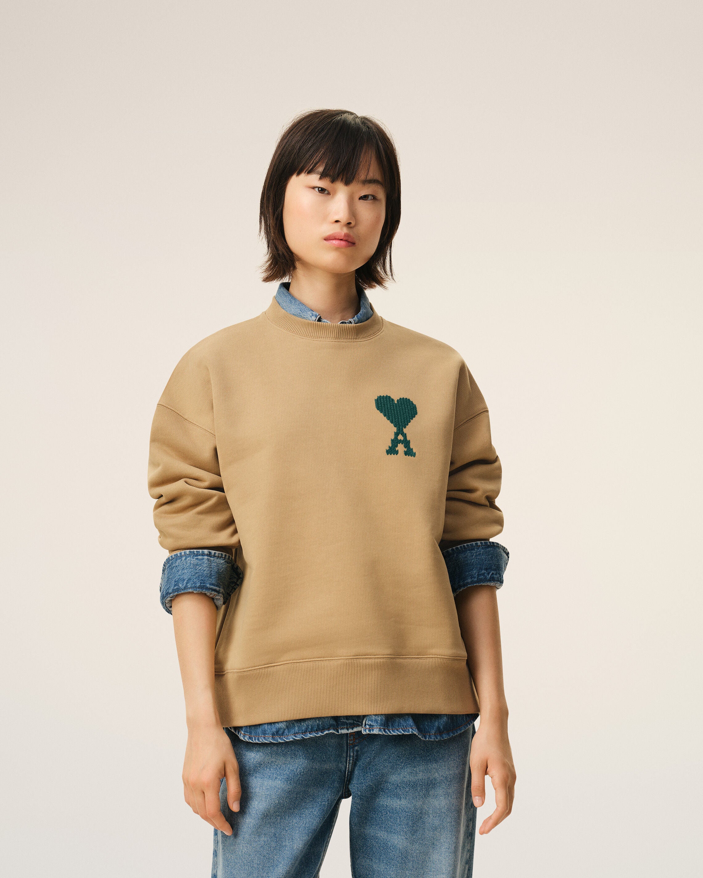 Sweatshirt Beige Ami De Coeur en Coton - 9
