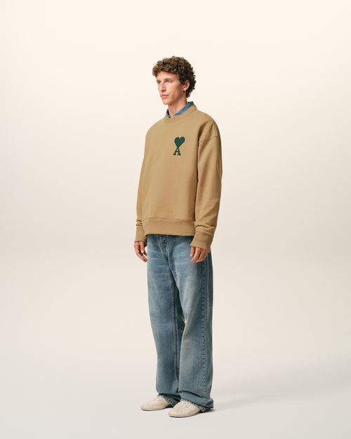 Beige Cotton Ami De Coeur Sweatshirt - 6 - Ami Paris