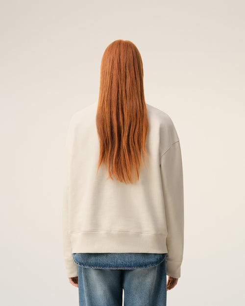 White Cotton Ami De Coeur Sweatshirt - Woman - 11 - AMI Paris - Ami Paris