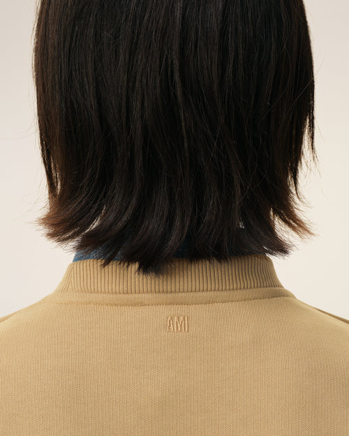 Beige Cotton Ami De Coeur Sweatshirt - 10 - Ami Paris