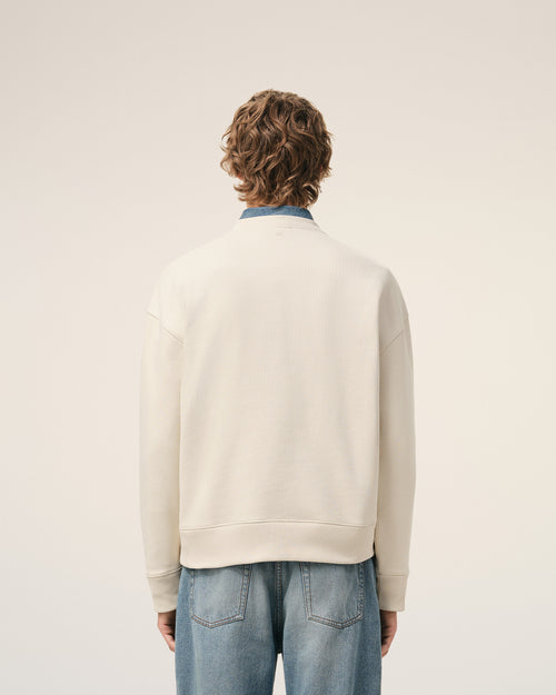 White Cotton Ami De Coeur Sweatshirt - 5 - Ami Paris