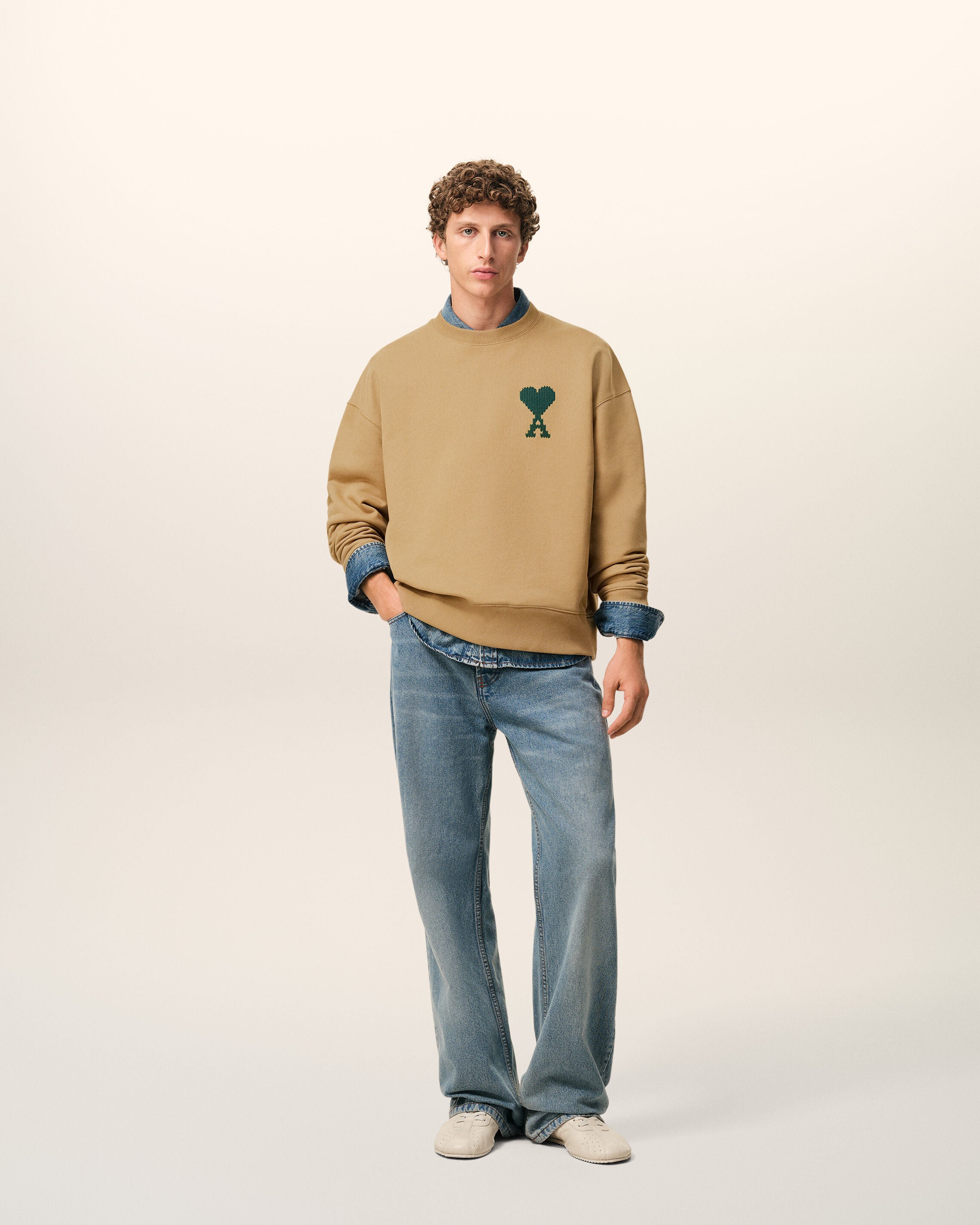 Sweatshirt Beige Ami De Coeur en Coton - 2