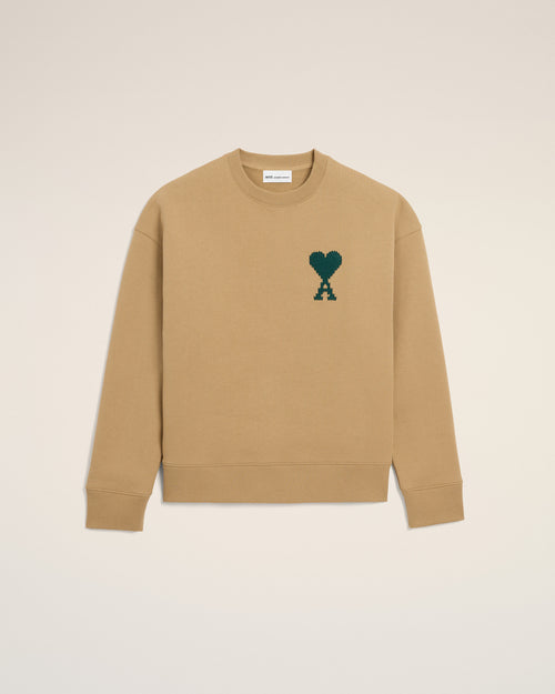                                     Beige Cotton Ami De Coeur Sweatshirt - 3                                 - Ami Paris
