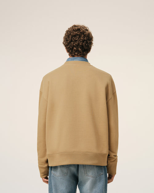 Beige Cotton Ami De Coeur Sweatshirt - 5 - Ami Paris