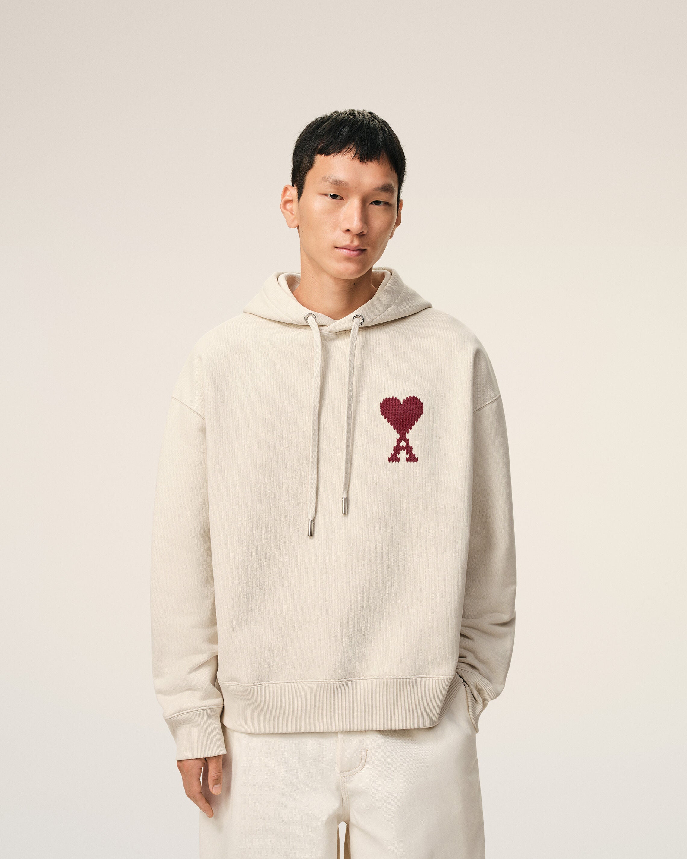 Hoodie Blanc Ami De Coeur en Coton - 3