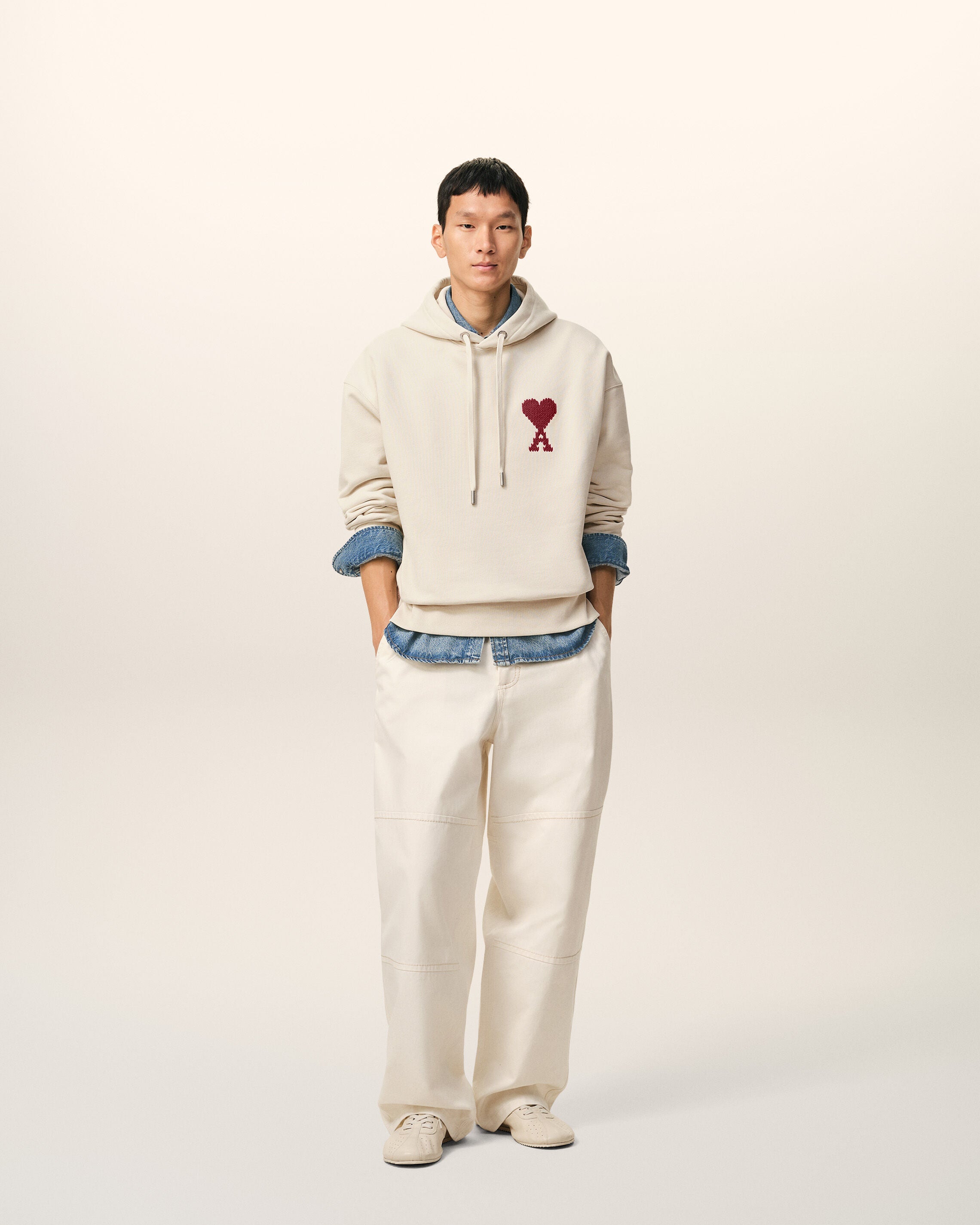 Hoodie Blanc Ami De Coeur en Coton - 2