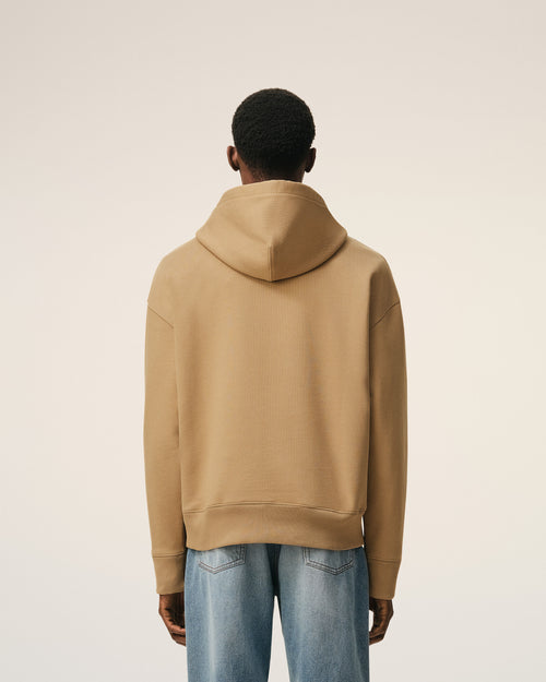 Beige Cotton Ami De Coeur Hoodie - 5 - Ami Paris