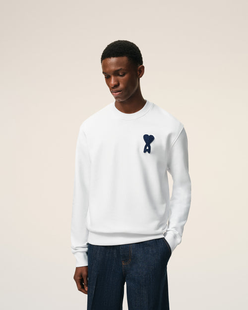 Sweatshirt Blanc Ami De Coeur Crochet en Coton - 3 - Ami Paris