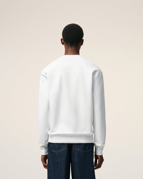 Sweatshirt Blanc Ami De Coeur Crochet en Coton - 5 - Ami Paris