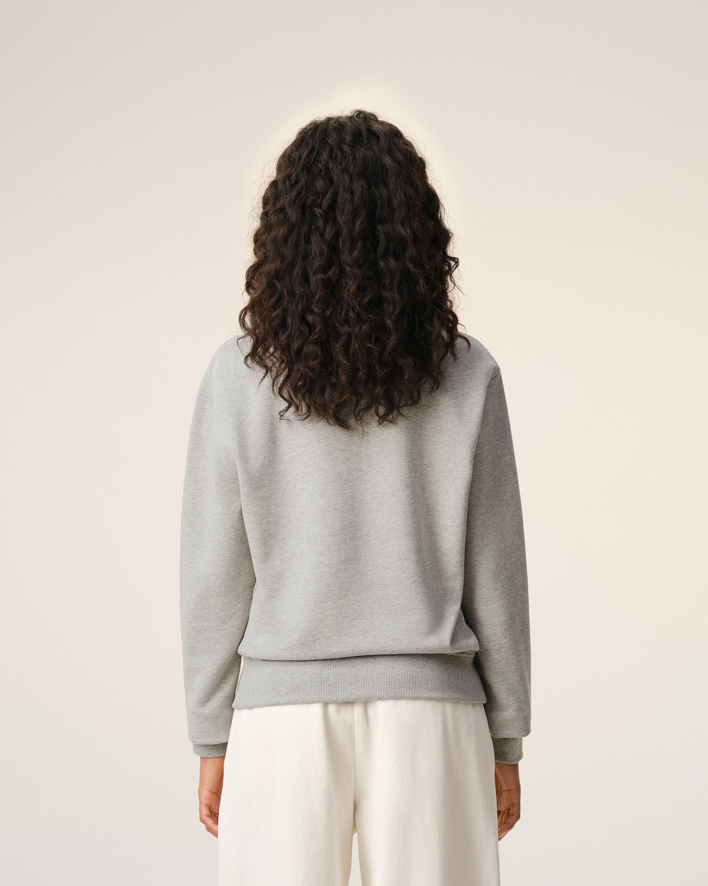 Graues Ami De Coeur Sweatshirt aus Baumwollstrick - 11