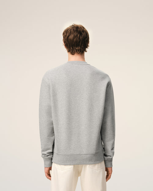 Sudadera Ami de Cœur de algodón tejido gris - 5 - Ami Paris