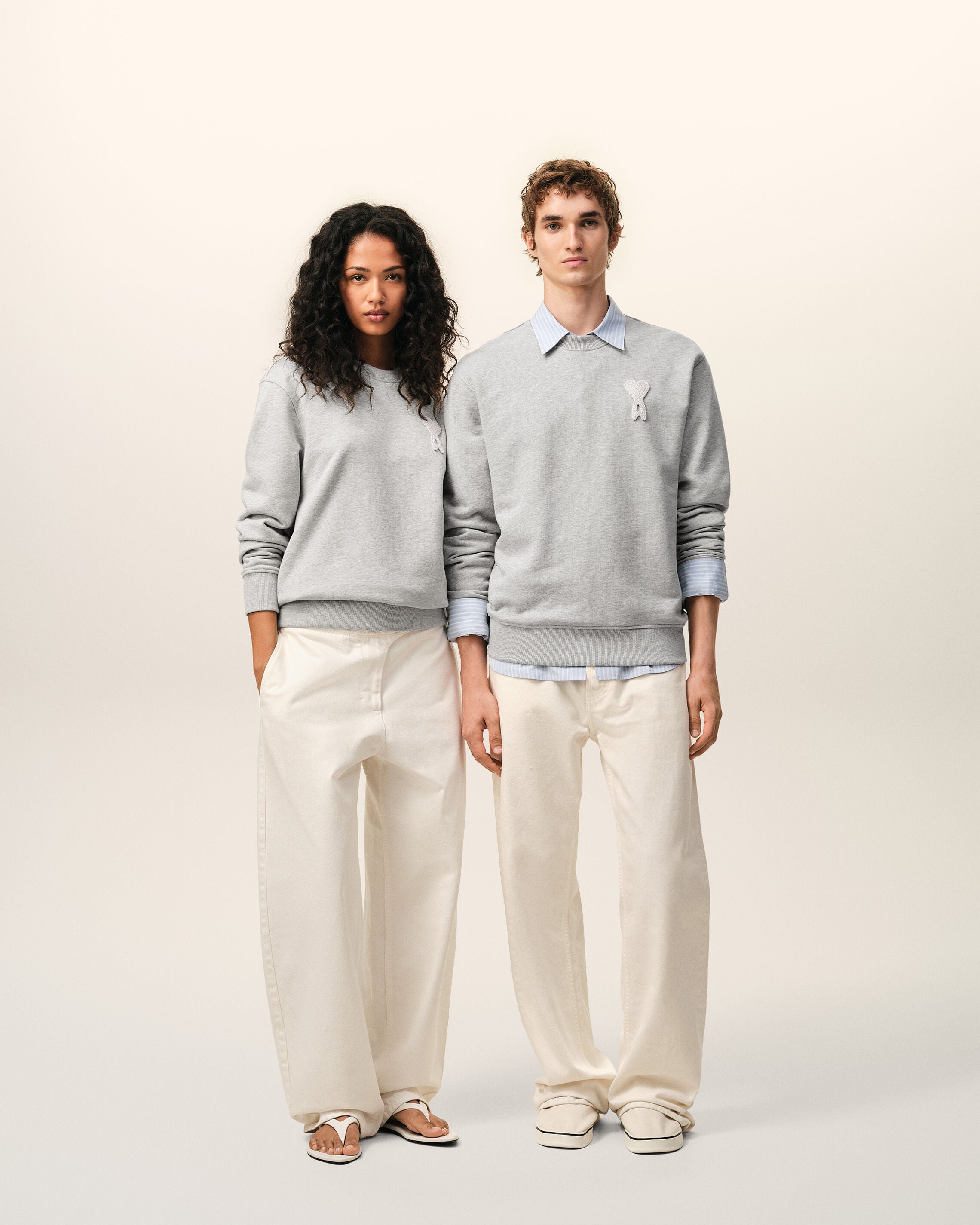 Grey Cotton Knitted Ami De Coeur Sweatshirt - 13