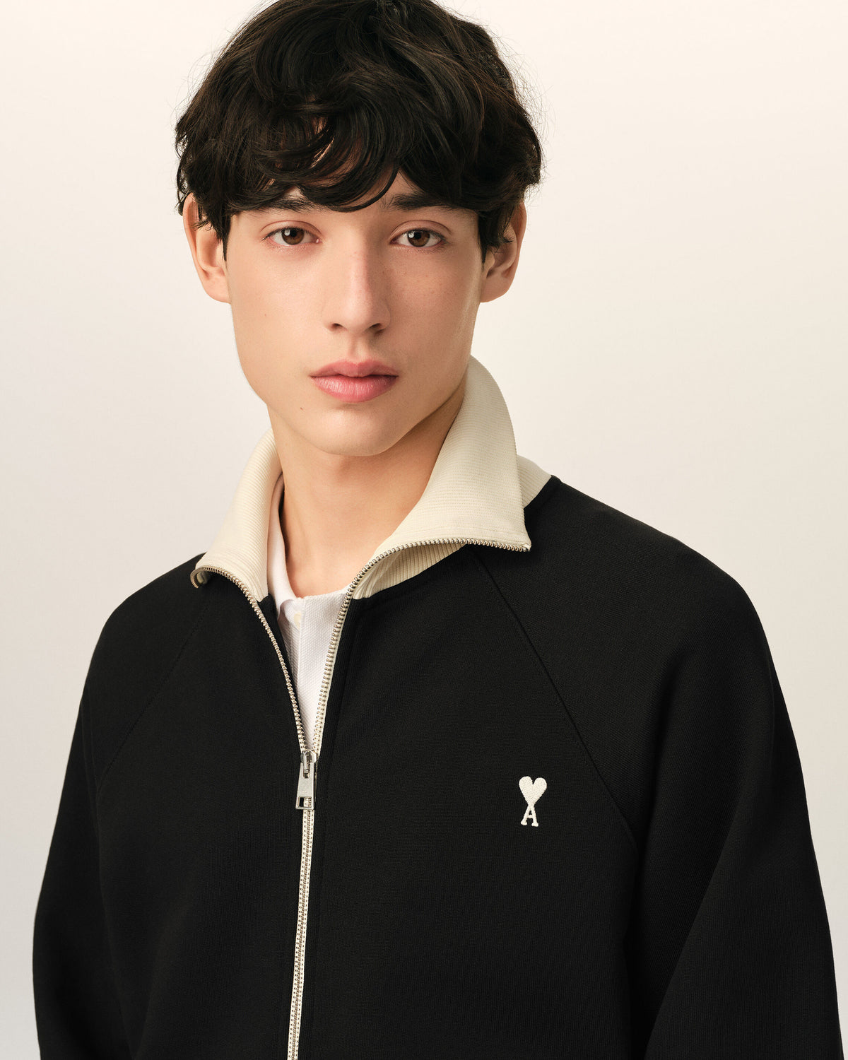 Sweatshirt zippé noir en coton Ami de Coeur - 4
