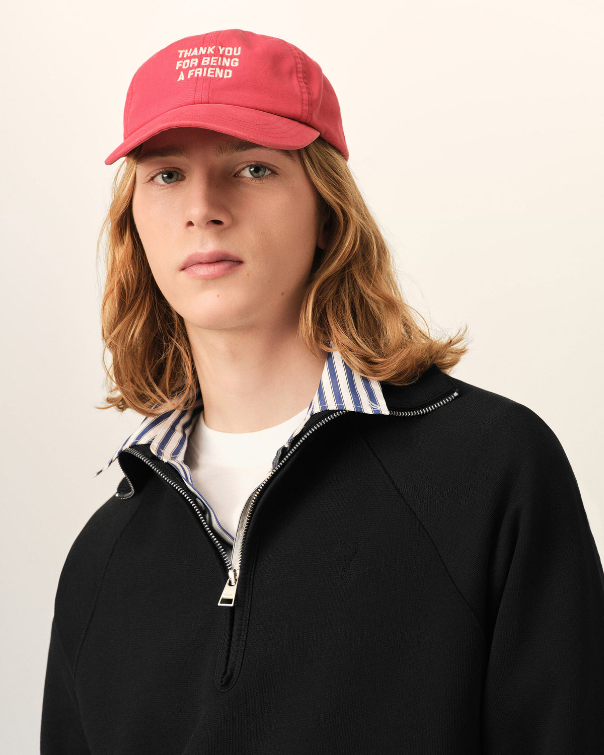 Sudadera con cremallera de algodón negra Ami de Cœur en relieve - 4
