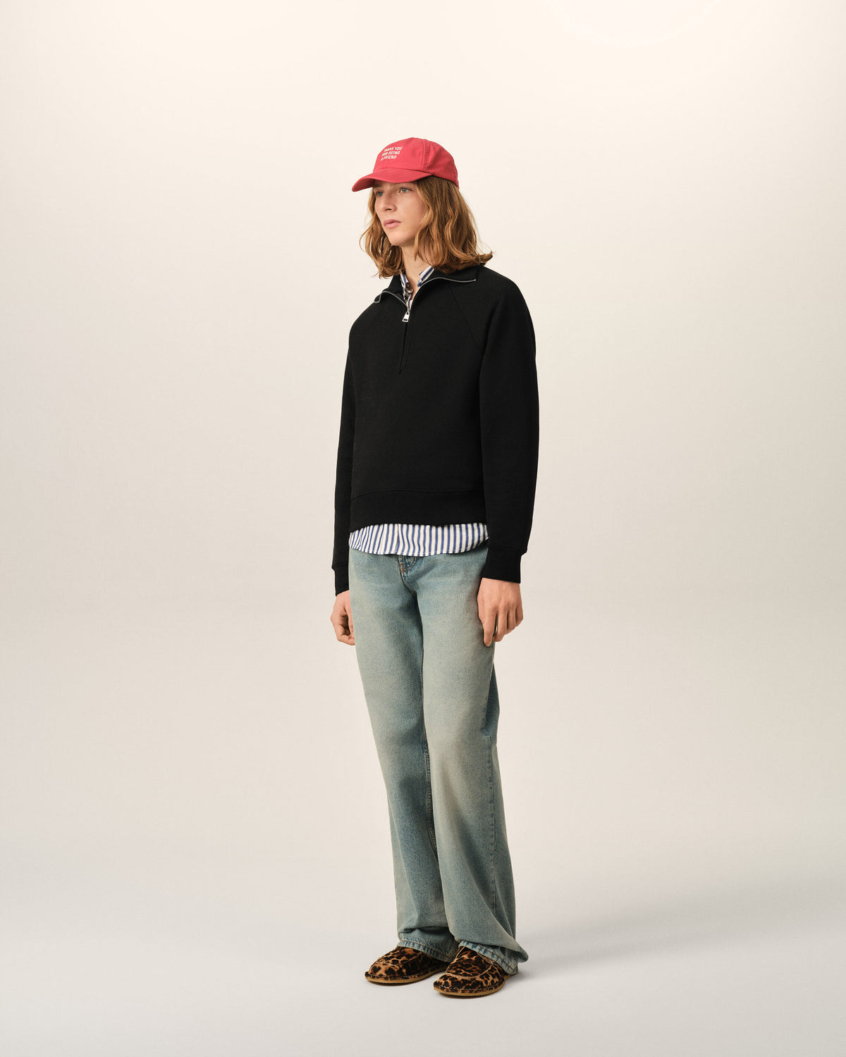 Sudadera con cremallera de algodón negra Ami de Cœur en relieve - 6