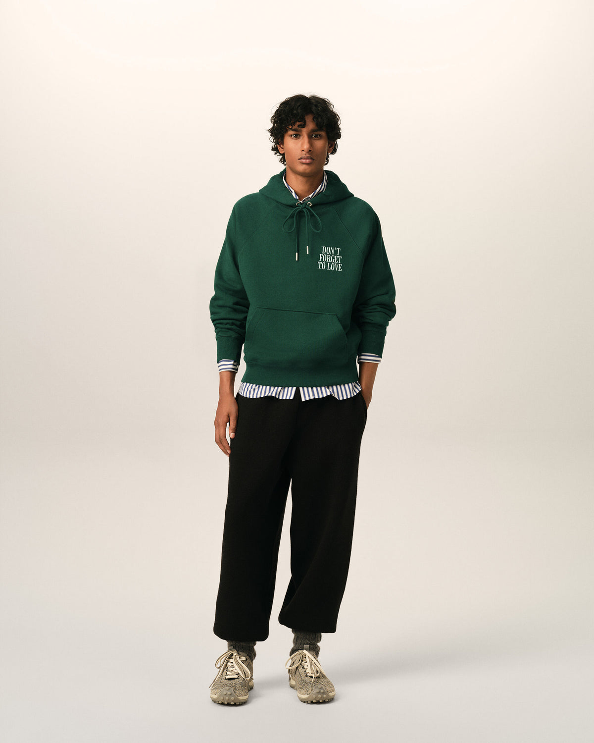 Grüner Hoodie aus Baumwolle „Don