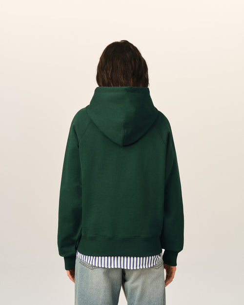 Green cotton "Don't forget to love" hoodie - Woman - 11 - AMI Paris - Ami Paris