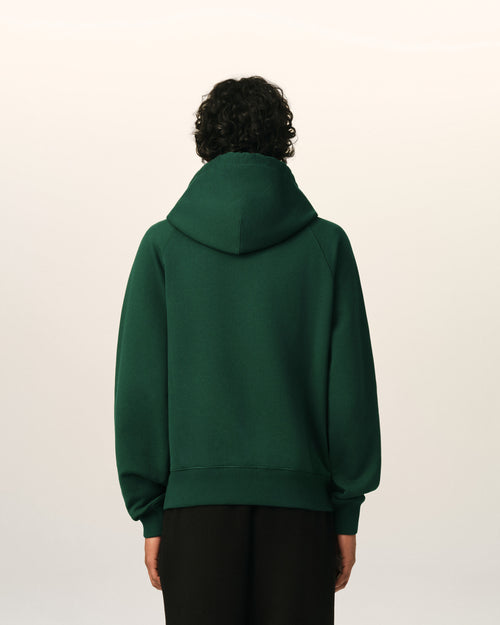 Green cotton "Don't forget to love" hoodie - Man - 5 - AMI Paris - Ami Paris