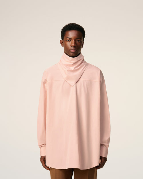 Pink Cotton Long Sleeves Bandana Blouse - 3 - Ami Paris