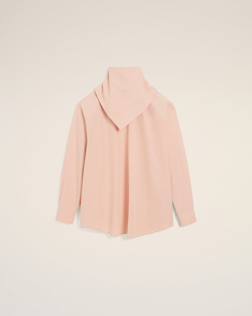 Pink Cotton Long Sleeves Bandana Blouse - 4 - Ami Paris