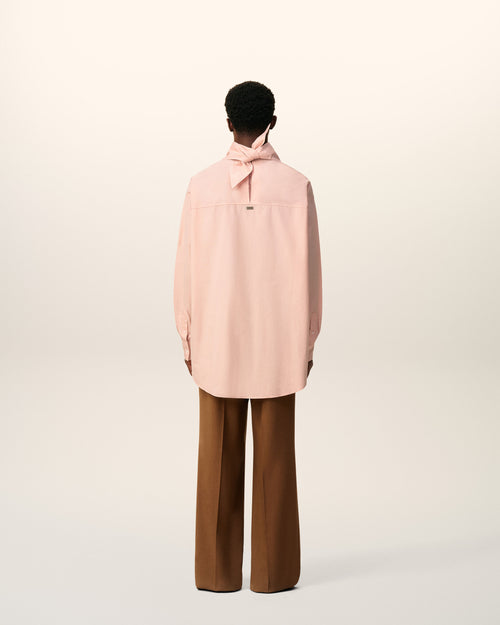 Pink Cotton Long Sleeves Bandana Blouse - 5 - Ami Paris