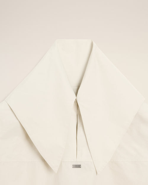 White Cotton Long Sleeves Bandana Blouse - 15 - Ami Paris