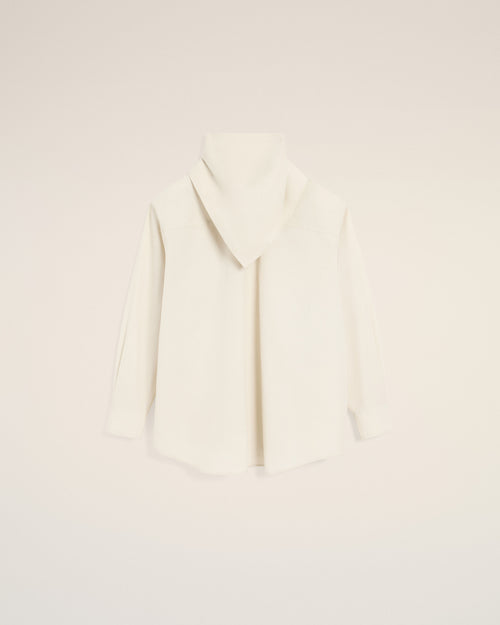 White Cotton Long Sleeves Bandana Blouse - 1 - Ami Paris