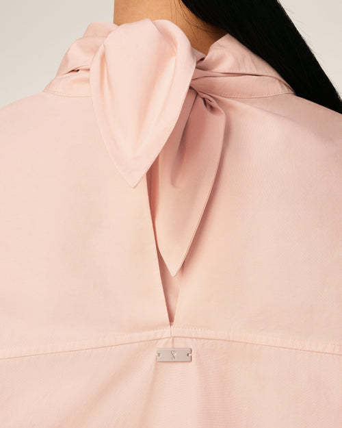 Pink Cotton Long Sleeves Bandana Blouse - 11 - Ami Paris