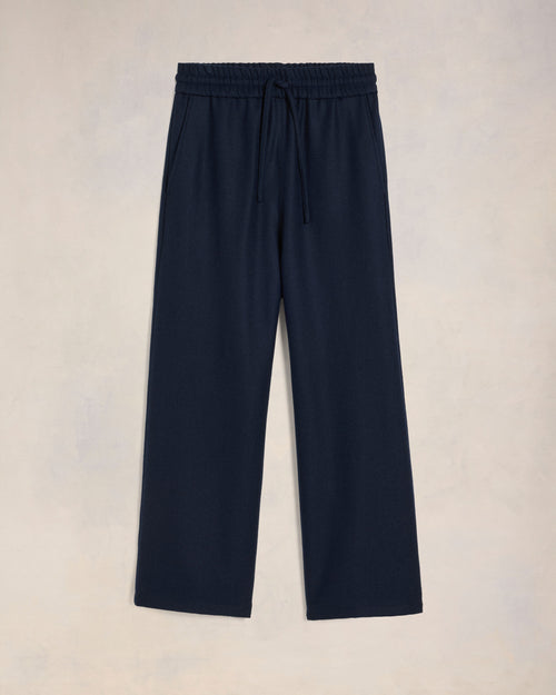 Pantalon Large Taille Elastiquée - BLEU MARINE - Ami Paris