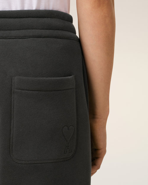 Ami De Coeur Flare-Fit-Jogginghose aus schwarzer Baumwolle - 5 - Ami Paris