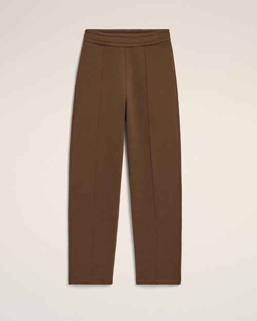 Brown cotton track pants with embossed Ami de Coeur - Man - 1 - AMI Paris - Ami Paris