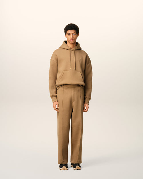 Brown Cotton Flare Ami De Cœur Jogging - 1 - Ami Paris