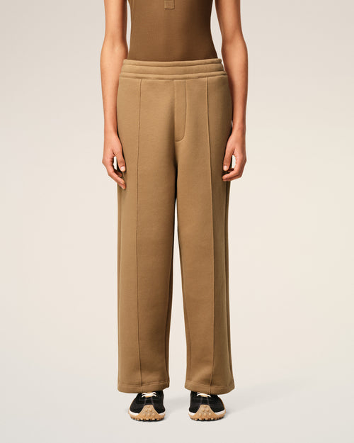 Ami De Coeur Flare-Fit-Jogginghose aus brauner Baumwolle - 3 - Ami Paris