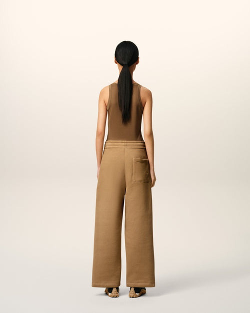 Ami De Coeur Flare-Fit-Jogginghose aus brauner Baumwolle - 10 - Ami Paris